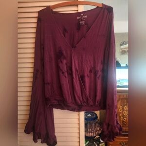 Soft and Sexy American Eagle Purple Tie Dye Boho Top